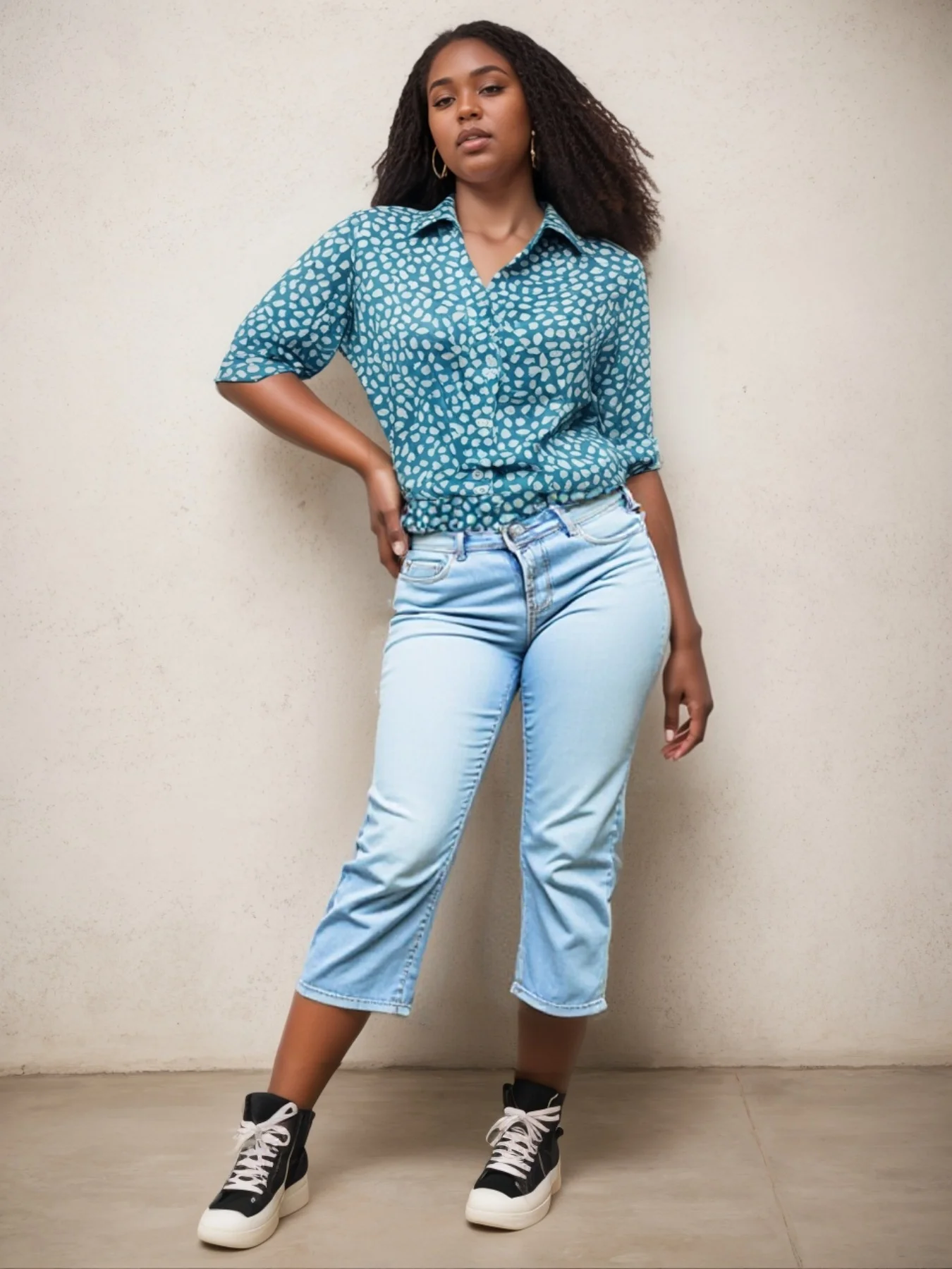 PLus Size Women's Summer Casual Loose Fit Random Print Lightweight Blouse Breathable Button Down Shirt with Turn Down Collar
PLus Size Women's Summer Casual Loose Fit Random Print Lightweight Blouse Breathable Button Down Shirt with Turn Down Collar