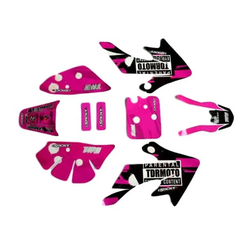 Graphics Stickers kit for CRF50 plastics 50/70/90/110/125cc Motorbike Pink Graphics Kit Decal Stickers
Graphics Stickers kit for CRF50 plastics 50/70/90/110/125cc Motorbike Pink Graphics Kit Decal Stickers