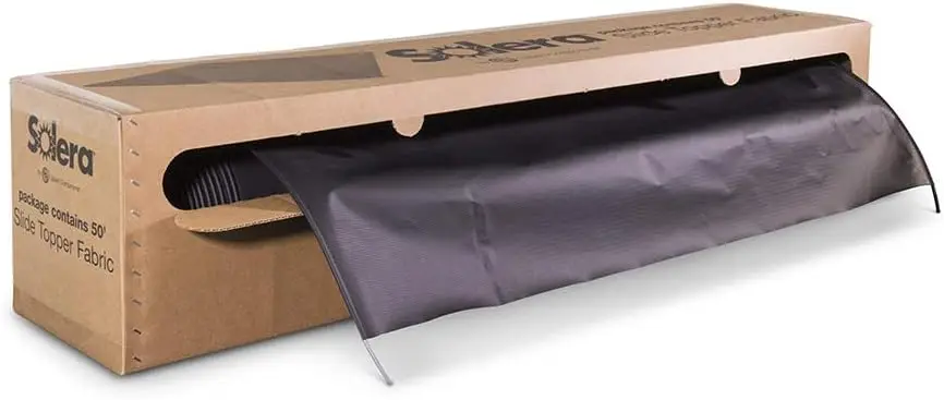 5th Wheel RVs, Travel Trailers, Motorhomes Application, Fabric Material, Black, Universal Slide - Topper Replacement