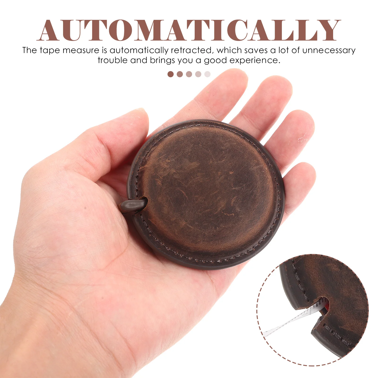 Mini Tape Measure Keychain Retractable Cowhide Measuring Tool For Sewing Tailoring Body Lightweight Flexible Ruler Handicraft 
Mini Tape Measure Keychain Retractable Cowhide Measuring Tool For Sewing Tailoring Body Lightweight Flexible Ruler Handicraft