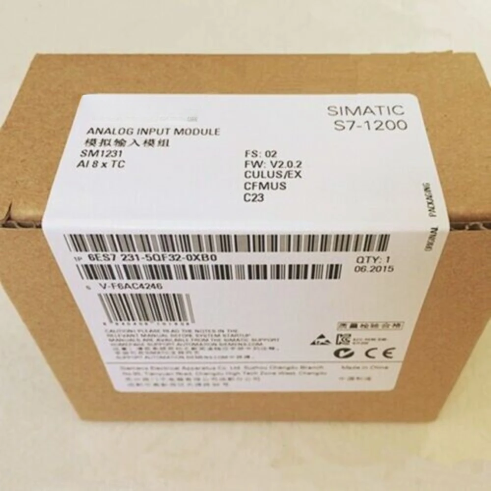 Новый 6ES7231-5QF32-0XB0 6ES7 231-5QF32-0XB0 SIMATIC S7-1200 аналоговый вход ПЛК-модуль
Новый 6ES7231-5QF32-0XB0 6ES7 231-5QF32-0XB0 SIMATIC S7-1200 аналоговый вход ПЛК-модуль