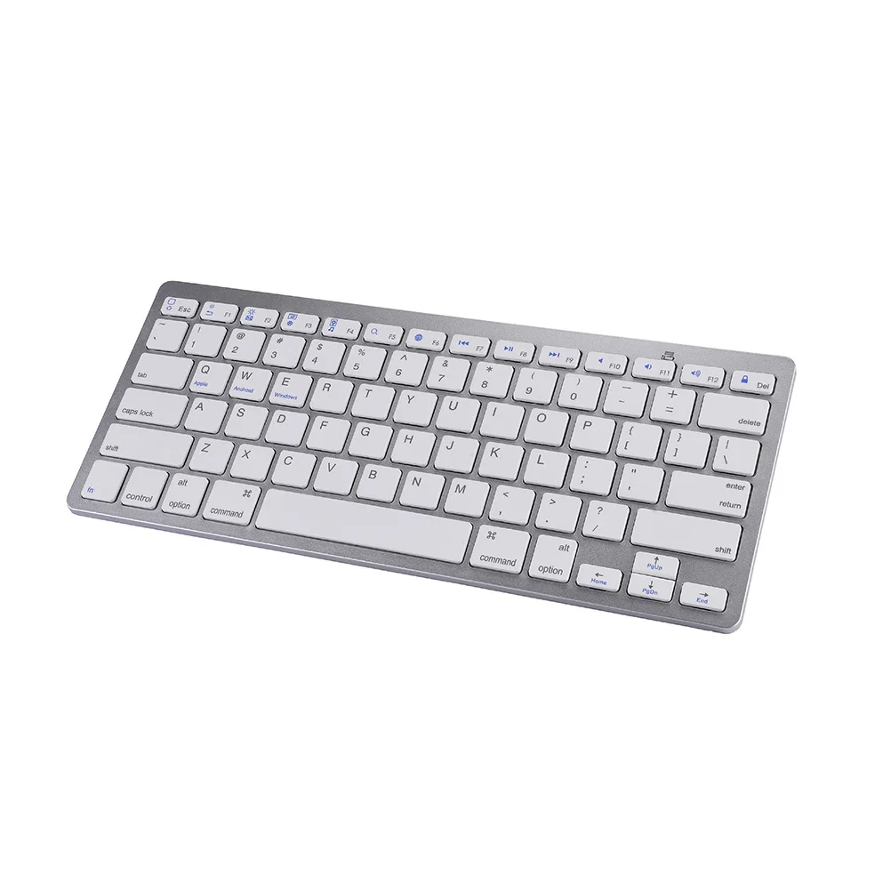 Portable 78-Key Wireless Keyboard Thin Strong Plastic Structure for Phone Notebook Tablet 7 Keys