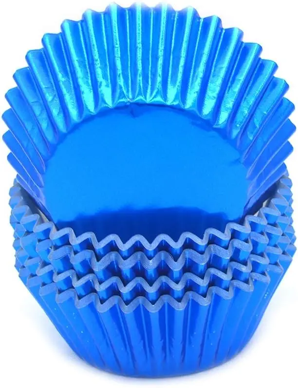 Standard Blue Foil Cupcake Liners, 100-Count, for Baking & Parties
Standard Blue Foil Cupcake Liners, 100-Count, for Baking & Parties