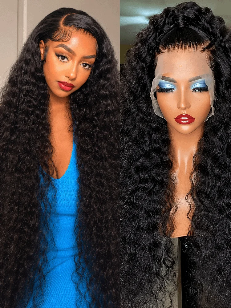 HD Lace Frontal Wig 13X4 Deep Water Curly Wave Brazilian Remy Human Hair Wigs 13x6 Transparent Lace Front Wigs Pre Plucked with Baby Hair Natural Hairline for Black Women 250 Density 38 40 42 46 Inches
HD Lace Frontal Wig 13X4 Deep Water Curly Wave Brazilian Remy Human Hair Wigs 13x6 Transparent Lace Front Wigs Pre Plucked with Baby Hair Natural Hairline for Black Women 250 Density 38 40 42 46 Inches