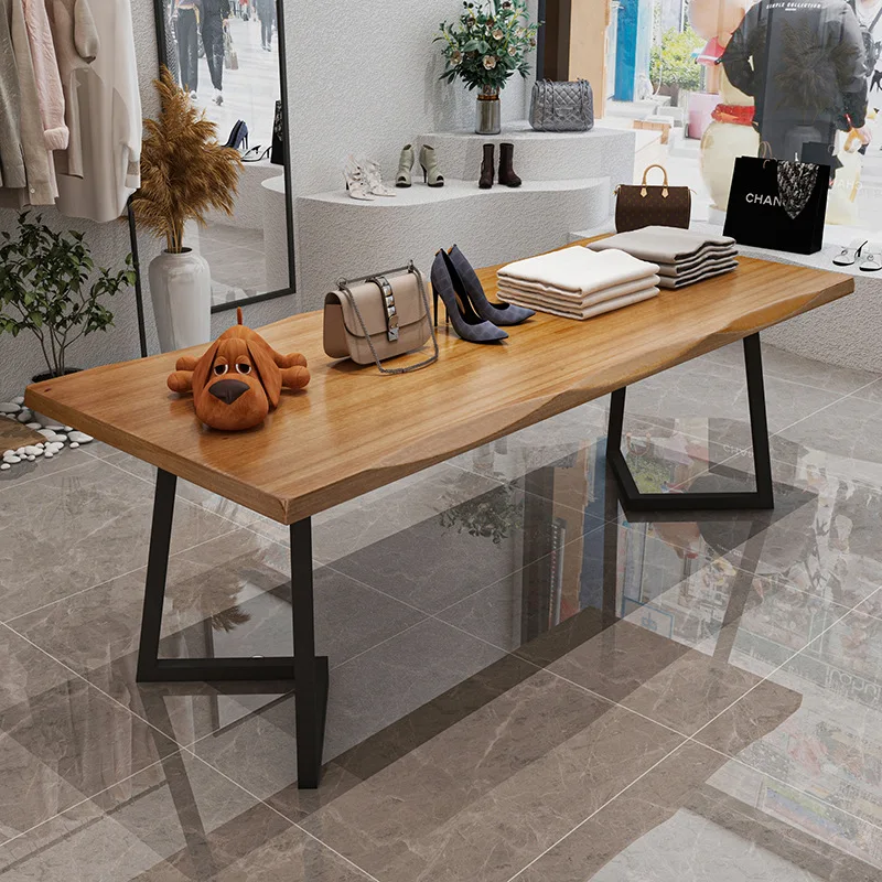 Clothing store display table Men's and women's shoes and bags display stand Modern Nakajima table Solid wood desktop display
Clothing store display table Men's and women's shoes and bags display stand Modern Nakajima table Solid wood desktop display
