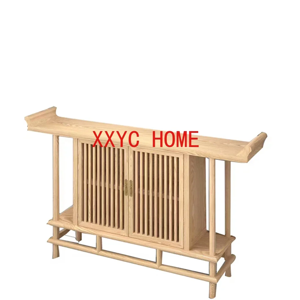 New Chinese Style Ash Wood Entry Entrance Cabinet Modern Zen Altar Incense Burner Table
New Chinese Style Ash Wood Entry Entrance Cabinet Modern Zen Altar Incense Burner Table