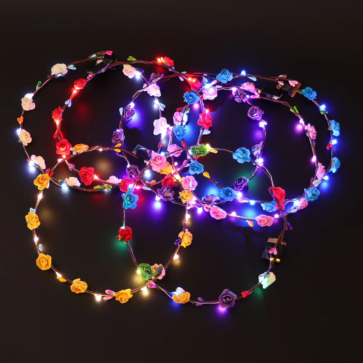 Luminous Flower Wreath Headband Lighted Crown Party Headdress Wedding Christmas Halloween Birthday Glow Accessories Women Girls
Luminous Flower Wreath Headband Lighted Crown Party Headdress Wedding Christmas Halloween Birthday Glow Accessories Women Girls
