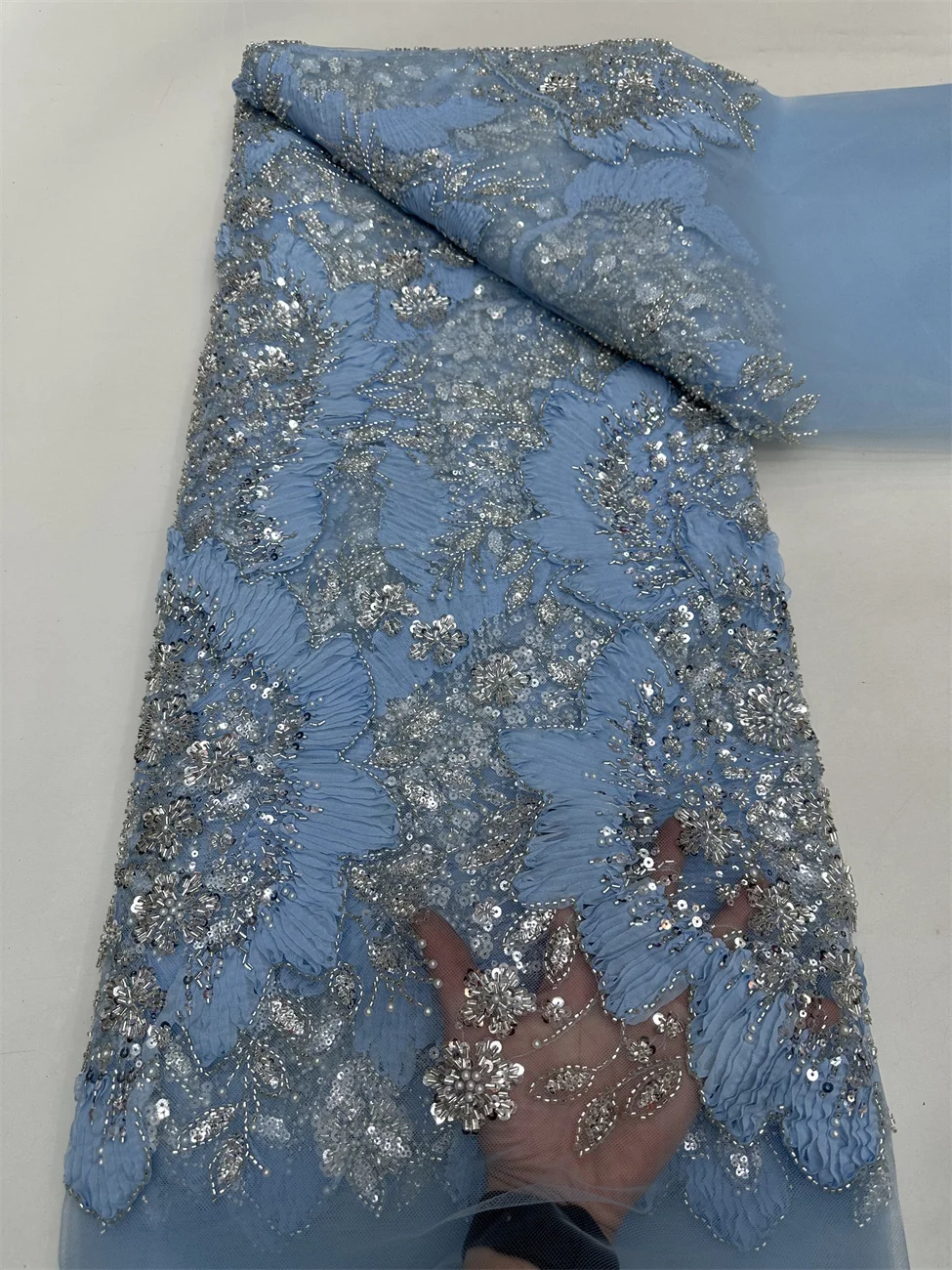 Luxury African Mesh Lace Sequin Fabric,For Sewing,Clothes,Beaded,Tulle,Wedding Dresses,Embroidery,Fabrics By The Meter,5 Yards
Luxury African Mesh Lace Sequin Fabric,For Sewing,Clothes,Beaded,Tulle,Wedding Dresses,Embroidery,Fabrics By The Meter,5 Yards