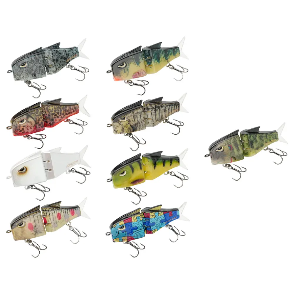 Two Section Swimming Bait Fishing Lure Jointed for Perch Bass Pike Offering Enhanced Water Movement for More Strikes
Two Section Swimming Bait Fishing Lure Jointed for Perch Bass Pike Offering Enhanced Water Movement for More Strikes