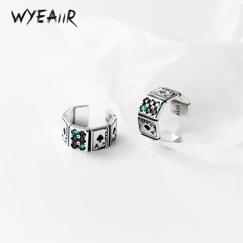 WYEAIIR 925 Sterling Silver Shiny Zircon Mini Poker Hip Hop Stud Earrings For Women Luxury Jewelry
WYEAIIR 925 Sterling Silver Shiny Zircon Mini Poker Hip Hop Stud Earrings For Women Luxury Jewelry