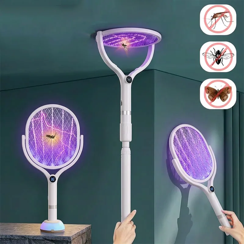 Rechargeable Telescopic Electric Fly Zapper 99cm Extendable Battery Visible UV Trap Lamp Wall Hanging Mosquito Swatter for Home
Rechargeable Telescopic Electric Fly Zapper 99cm Extendable Battery Visible UV Trap Lamp Wall Hanging Mosquito Swatter for Home