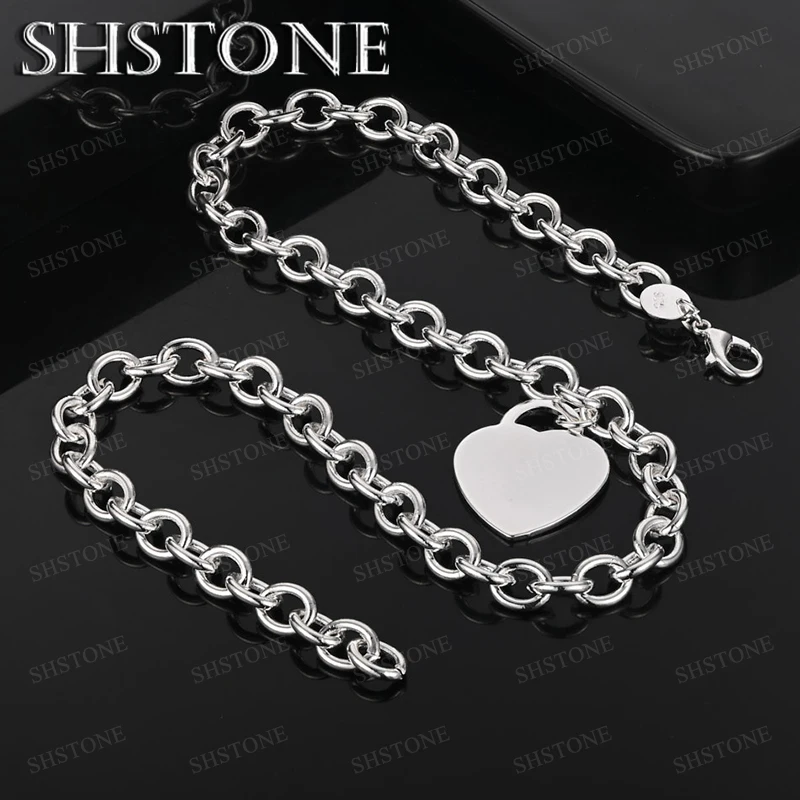 Heart Lock Pendant 925 Sterling Silver Necklace For Men Women Wedding Party Valentine's Day Gifts Charm Jewelry Accessories
Heart Lock Pendant 925 Sterling Silver Necklace For Men Women Wedding Party Valentine's Day Gifts Charm Jewelry Accessories