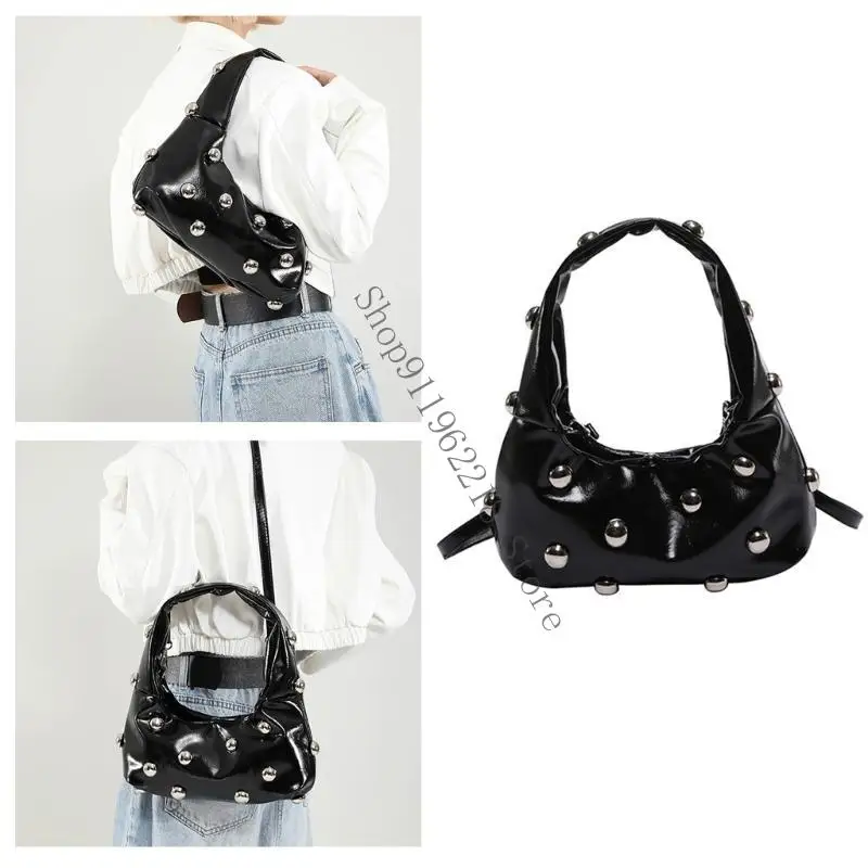 Studded Shoulder Bag for Women Soft Leather Crossbody Purse Underarm Bag Handbag 066F
Studded Shoulder Bag for Women Soft Leather Crossbody Purse Underarm Bag Handbag 066F