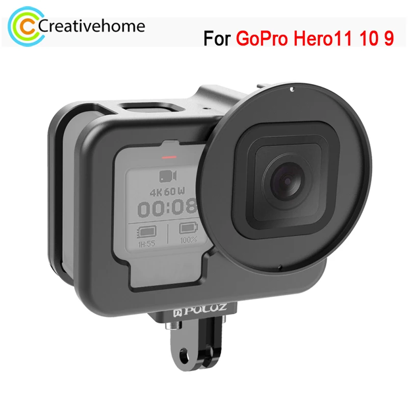 Защитный чехол PULUZ для камеры GoPro Hero11/HERO10/HERO9, черный корпус из алюминиевого сплава с ультрафиолетовым объективом 52 мм
Защитный чехол PULUZ для камеры GoPro Hero11/HERO10/HERO9, черный корпус из алюминиевого сплава с ультрафиолетовым объективом 52 мм