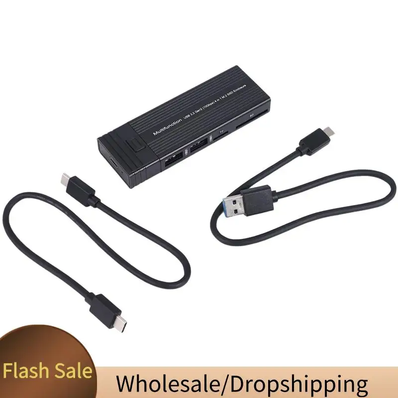 BAAD 2 In 1 Type C To M.2 NGFF NVME To USB3.0 3.2 10G SSD Enclosure Solid State Drive Box+HUB
BAAD 2 In 1 Type C To M.2 NGFF NVME To USB3.0 3.2 10G SSD Enclosure Solid State Drive Box+HUB