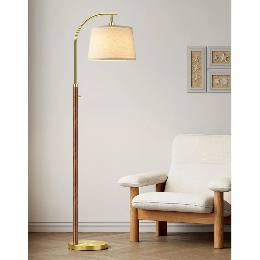 65 Adjustable Metal LED Floor Lamp with Linen Shade, Suitable for Living Room, Bedroom, Office, and Nursery in Gold and Walnut F
65 Adjustable Metal LED Floor Lamp with Linen Shade, Suitable for Living Room, Bedroom, Office, and Nursery in Gold and Walnut F