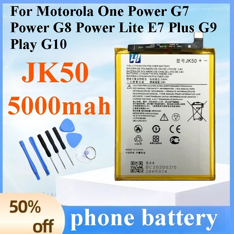 New JK50 5000mah Battery for Motorola One Power G7 Power G8 Power Lite E7 Plus G9 Play G10 Mobile Phone Replacement Batteries
New JK50 5000mah Battery for Motorola One Power G7 Power G8 Power Lite E7 Plus G9 Play G10 Mobile Phone Replacement Batteries