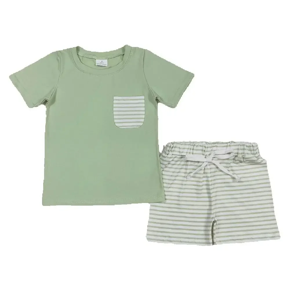 Spring Baby Boys Green Striped Shirt And Shorts Outfit Set Cute Infant Clothing Combination for Boys
Spring Baby Boys Green Striped Shirt And Shorts Outfit Set Cute Infant Clothing Combination for Boys