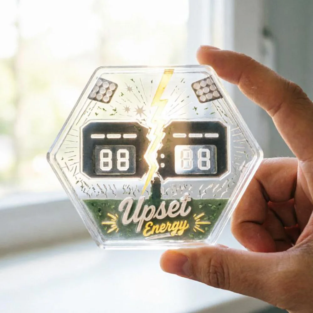 Upset Energy Acrylic Coaster Hexagon Soccer Scoreboard Cup Mat, Underdog Themed Watch Party Decor Gift for Football Fans
Upset Energy Acrylic Coaster Hexagon Soccer Scoreboard Cup Mat, Underdog Themed Watch Party Decor Gift for Football Fans