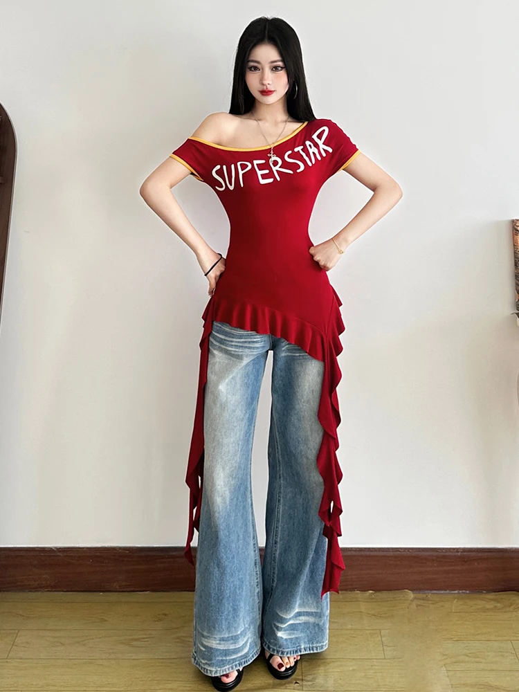 Sisterlinda Summer Release Junior Fashion Sexy High Street T-shirt L64224 Girl Solid Close-fitting Skew Collar Backless T-shirt
Sisterlinda Summer Release Junior Fashion Sexy High Street T-shirt L64224 Girl Solid Close-fitting Skew Collar Backless T-shirt