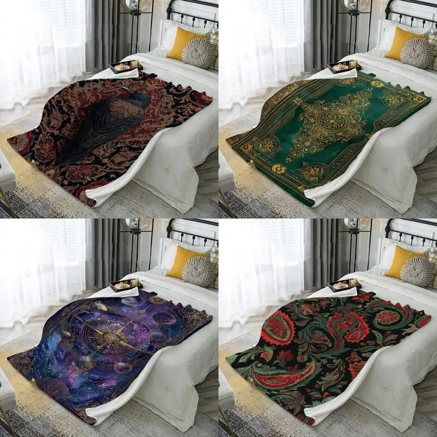 Одеяло с цветочным принтом ворона, фланелевое покрытие из микрофибры, одеяло для спальни, гостиной, дивана, мягкое и удобное украшение для дома
Одеяло с цветочным принтом ворона, фланелевое покрытие из микрофибры, одеяло для спальни, гостиной, дивана, мягкое и удобное украшение для дома