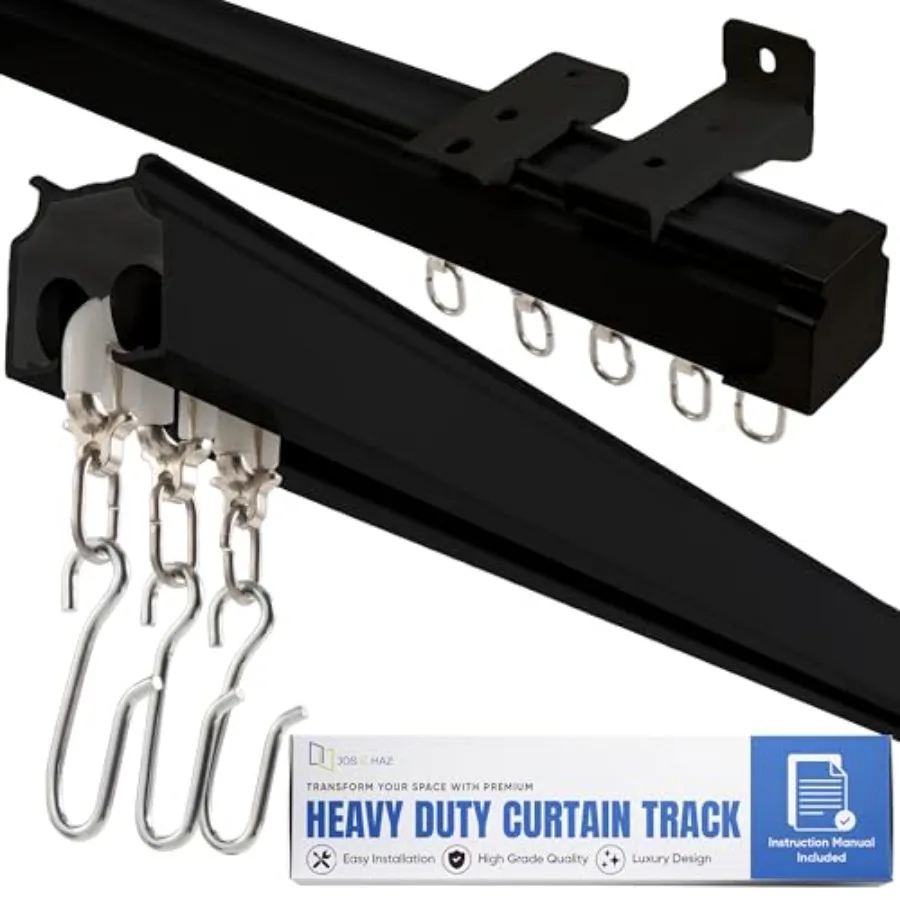 Ceiling Curtain Track Set ft1ft/ 4 Meter Premium Heavy Duty Curtain Track Ceiling Mount and Wall Mount for Room Divider Living
Ceiling Curtain Track Set ft1ft/ 4 Meter Premium Heavy Duty Curtain Track Ceiling Mount and Wall Mount for Room Divider Living