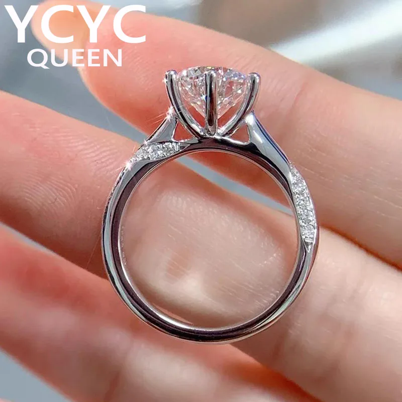 Real Solid 14K White Gold Ring Women Engagement Anniversary Wedding Ring Round Moissanite Diamond Ring Trendy
Real Solid 14K White Gold Ring Women Engagement Anniversary Wedding Ring Round Moissanite Diamond Ring Trendy