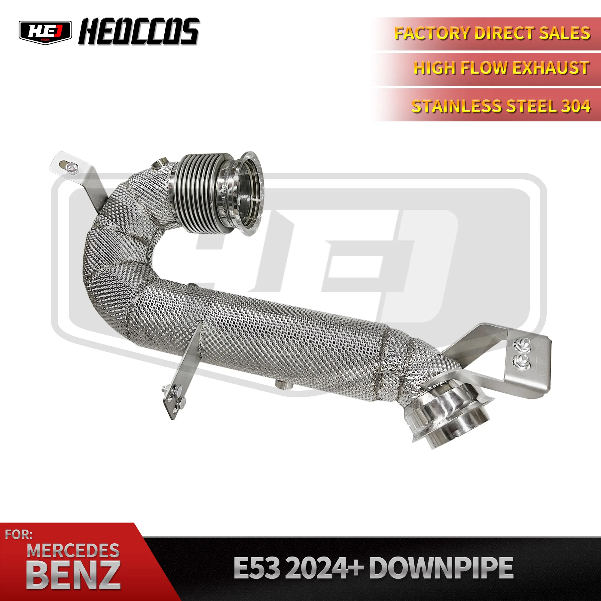 HEO Exhaust Header Downpipe For Mercedes-Benz GLE53/GT53/E53 AMG 3.0T 2020-2024 Stainless Steel Pipe Exhaust System with catalys
HEO Exhaust Header Downpipe For Mercedes-Benz GLE53/GT53/E53 AMG 3.0T 2020-2024 Stainless Steel Pipe Exhaust System with catalys