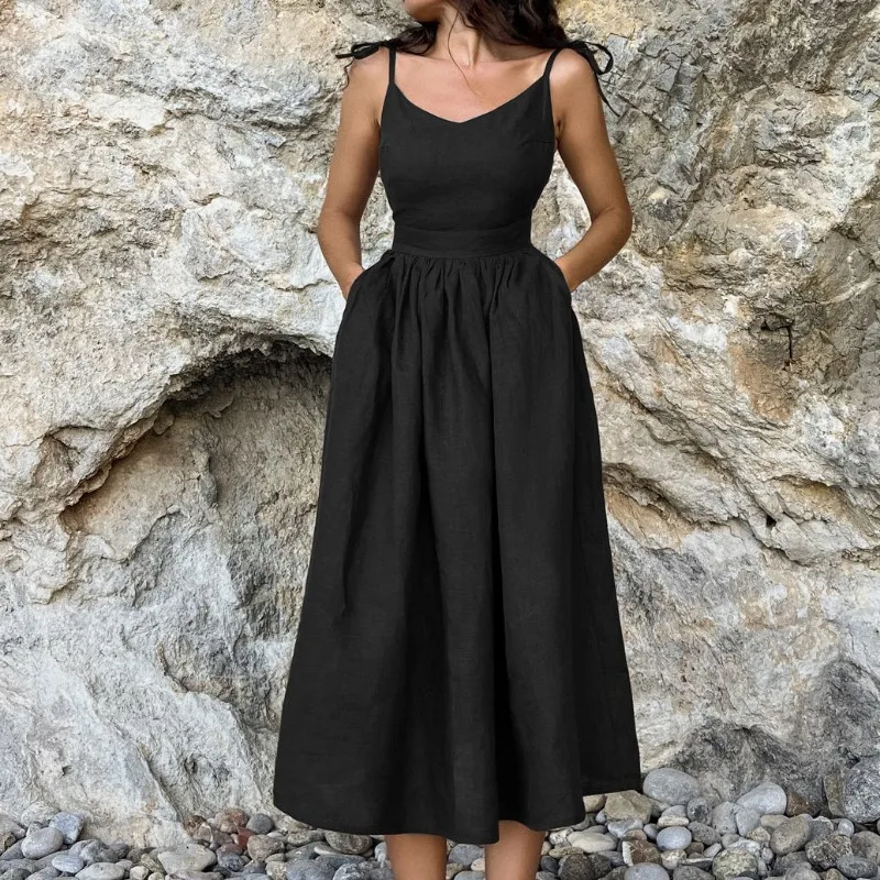 Cotton & Linen Women's Clothing French Suspender High Waist Dress 2024 Summer New Temperament Vacation Casual Dresses for Women
Cotton & Linen Women's Clothing French Suspender High Waist Dress 2024 Summer New Temperament Vacation Casual Dresses for Women