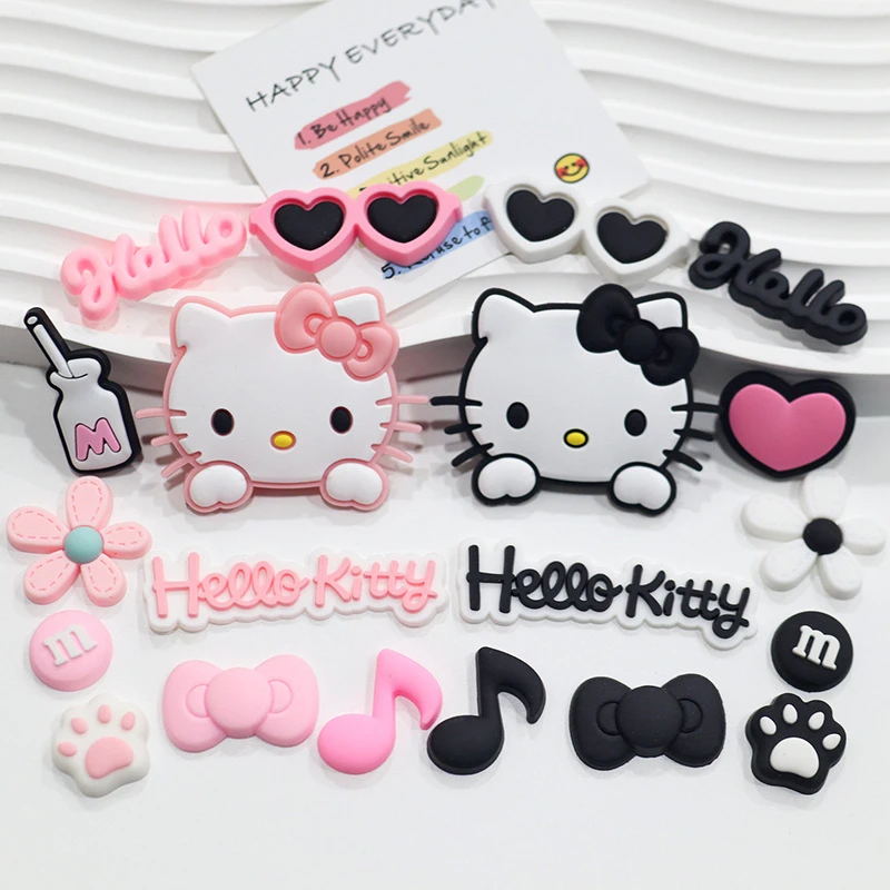 20pcs Hello Kitty Shoe Charms for Clogs Cute PVC DIY Decorations Heart Bow Note Paw Print Buckles for Girls Party Gifts Favor
20pcs Hello Kitty Shoe Charms for Clogs Cute PVC DIY Decorations Heart Bow Note Paw Print Buckles for Girls Party Gifts Favor