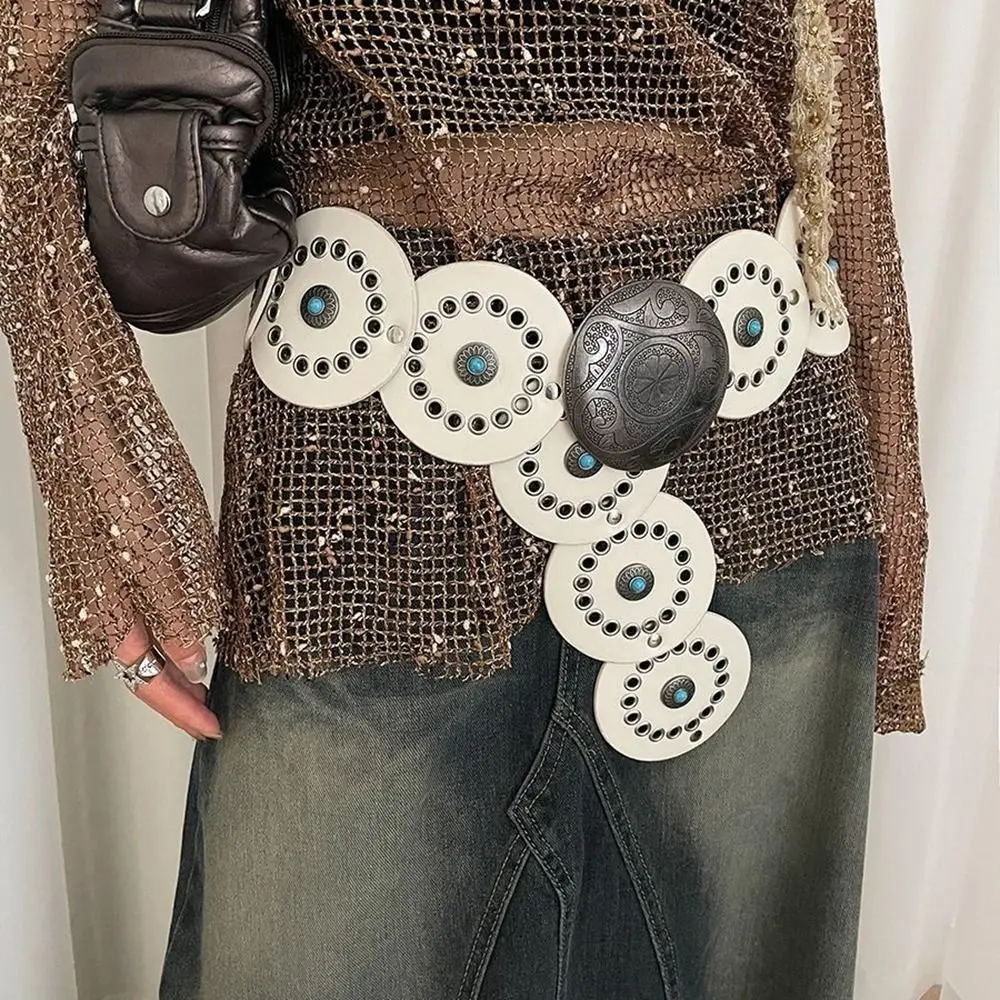Винтажный металлический ремень с пряжкой Cowgirl Y2K, винтажный ковбойский пояс в стиле барокко, мужской ремень из искусственной кожи овальной формы с отверстиями
Винтажный металлический ремень с пряжкой Cowgirl Y2K, винтажный ковбойский пояс в стиле барокко, мужской ремень из искусственной кожи овальной формы с отверстиями