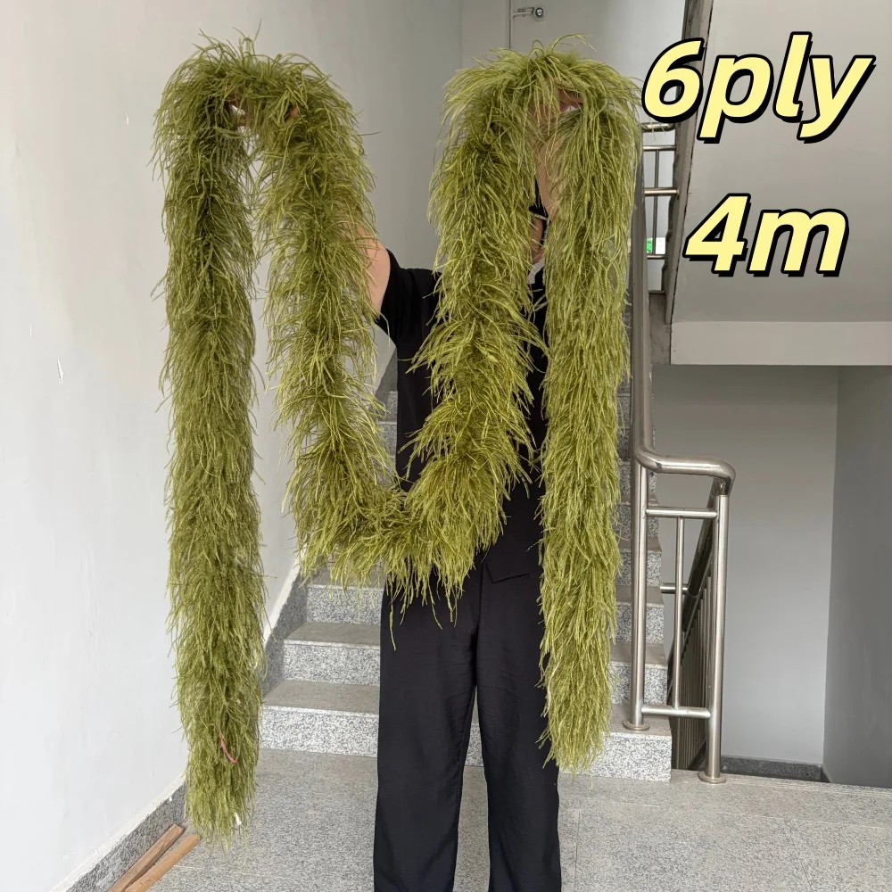 Ostrich Feather Boa 6 Ply Fluffy Thick Plumes Shawl Scarf Wedding Bridal Dress Decoration DIY Sewing Accessory Feather Trims
Ostrich Feather Boa 6 Ply Fluffy Thick Plumes Shawl Scarf Wedding Bridal Dress Decoration DIY Sewing Accessory Feather Trims
