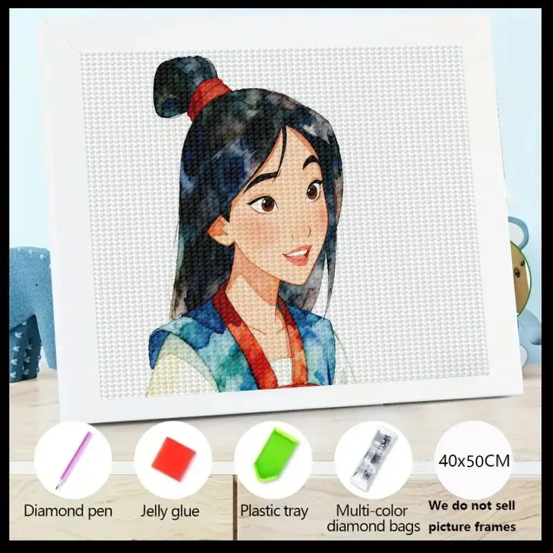 1PC Mulan Disney Princess Cartoon Diamond Painting Kit, 5D Full Drill Rhinestone Gem Art Set, DIY Creative Craft for Kids & Adul
1PC Mulan Disney Princess Cartoon Diamond Painting Kit, 5D Full Drill Rhinestone Gem Art Set, DIY Creative Craft for Kids & Adul
