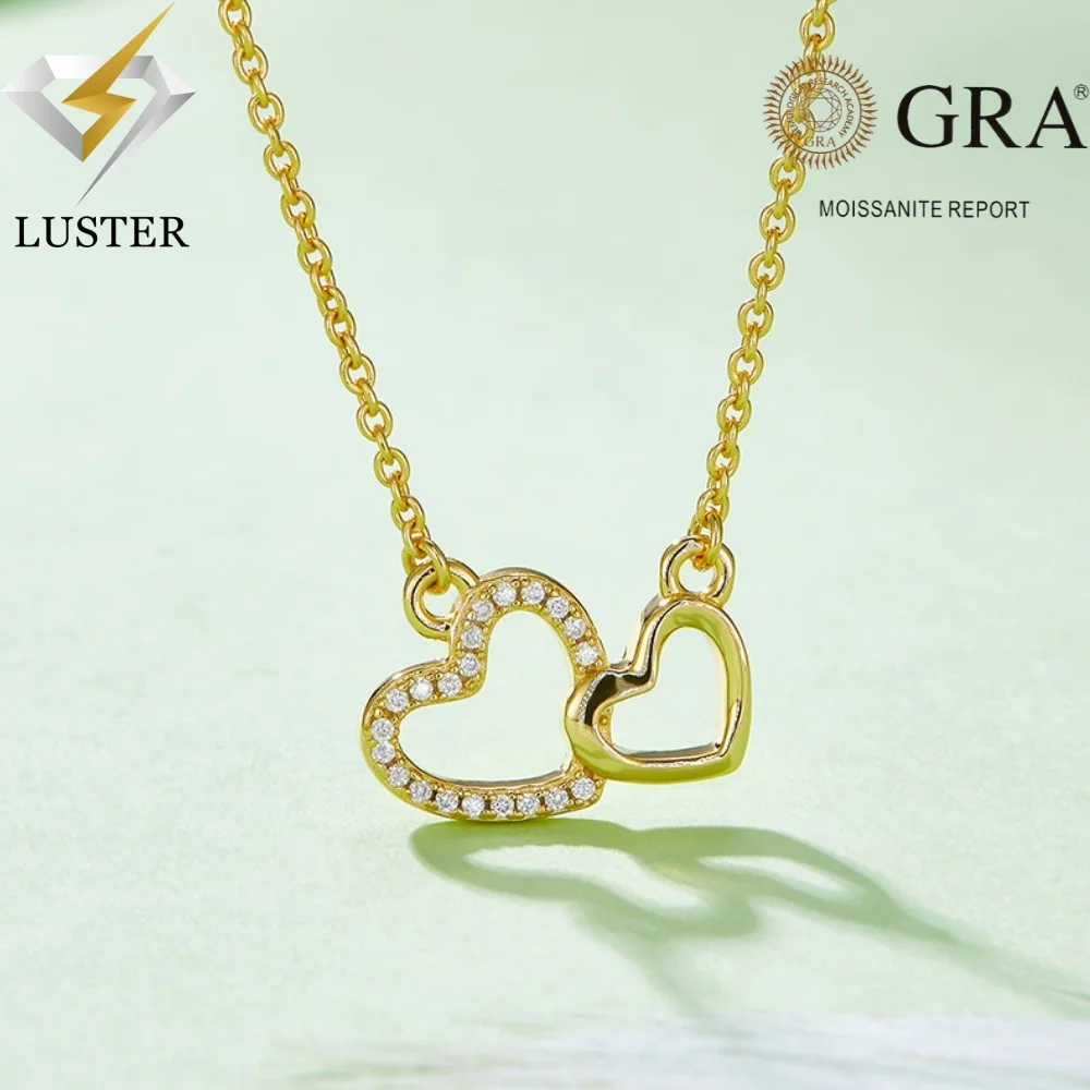 LUSTER Moissanite Pendant Necklace D Color 925 Sterling Silver 18K White Gold Plated Diamond Test Passed Jewelry Gift for Women
LUSTER Moissanite Pendant Necklace D Color 925 Sterling Silver 18K White Gold Plated Diamond Test Passed Jewelry Gift for Women