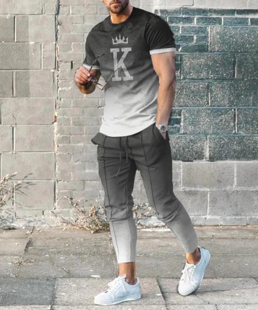 Summer Tracksuit Men 2 Piece Sets Outfit Man Clothes Tshirts Pants Trousers Suit Sportwear Jogging Casual Male Clothing Oversize
Summer Tracksuit Men 2 Piece Sets Outfit Man Clothes Tshirts Pants Trousers Suit Sportwear Jogging Casual Male Clothing Oversize