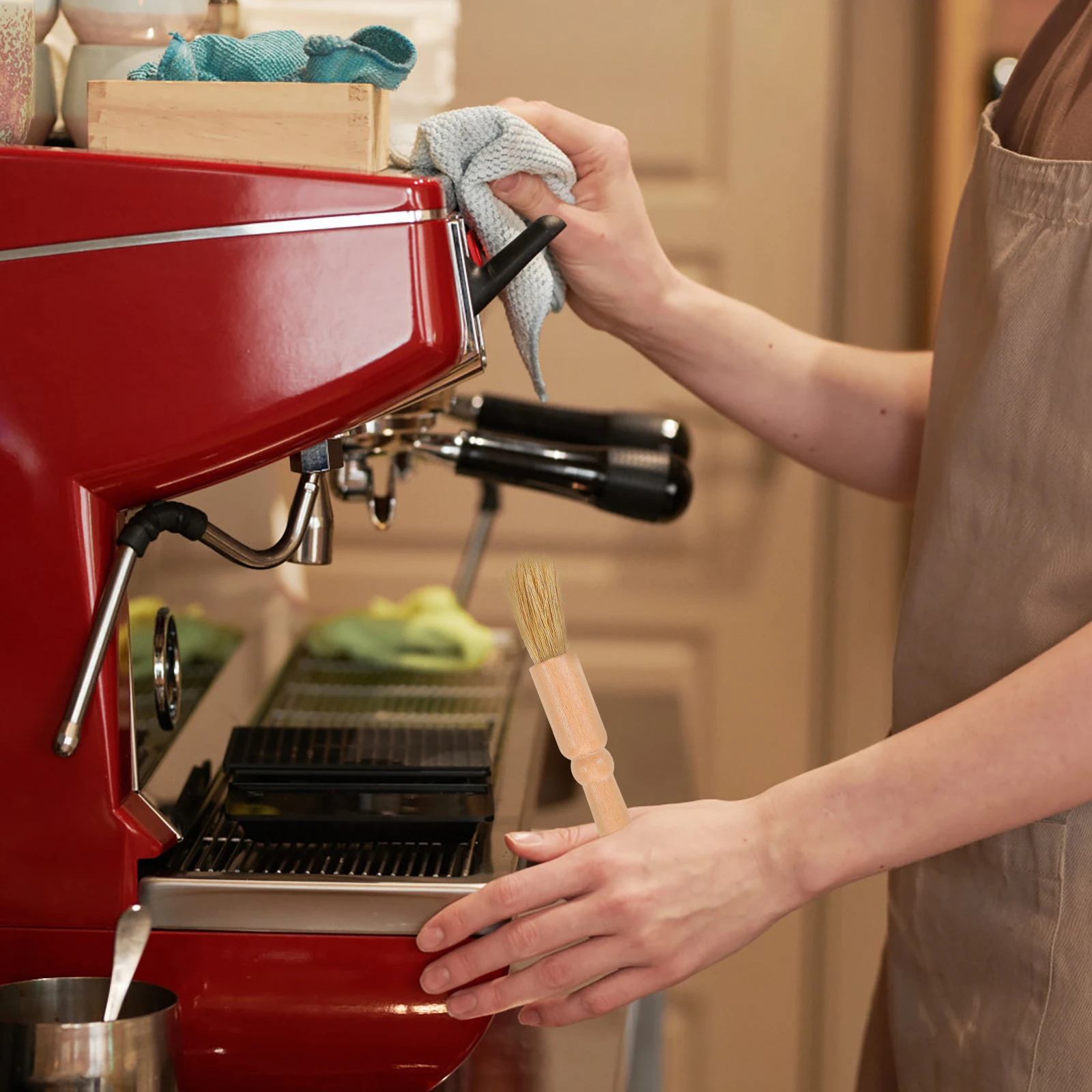 Coffee Machine Cleaning Brush Wood H Espresso Maker Removes Powder Protects Gentle Bristles Wide Round Kitchen Bar Tool
Coffee Machine Cleaning Brush Wood H Espresso Maker Removes Powder Protects Gentle Bristles Wide Round Kitchen Bar Tool