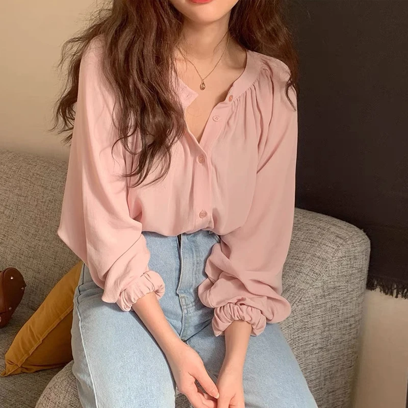 Korean Sle Sweet Soft Oil Painting Girl Pink irt Women's Loose Long Sve Spring Faionable Top Commute round Ne Sing...
Korean Sle Sweet Soft Oil Painting Girl Pink irt Women's Loose Long Sve Spring Faionable Top Commute round Ne Sing...