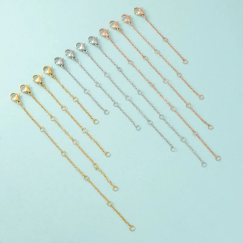 20pcs/Lot Stainless Steel Extender Chain DIY Lobster Clasp Different Sizes Making Necklace Bracelets Extension Chains Accessory
20pcs/Lot Stainless Steel Extender Chain DIY Lobster Clasp Different Sizes Making Necklace Bracelets Extension Chains Accessory