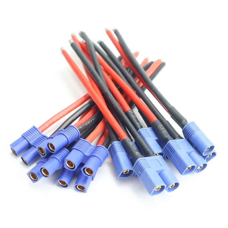 New 5Pcs EC3 Male/Female Pigtail Cable Bullet Connector Tinned End 100mm 14AWG Silicone Wire for RC Airsoft Battery Charger
New 5Pcs EC3 Male/Female Pigtail Cable Bullet Connector Tinned End 100mm 14AWG Silicone Wire for RC Airsoft Battery Charger