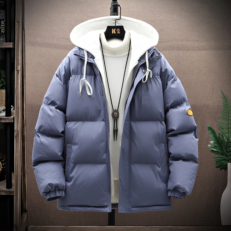 New Hooded Fake Two Piece Cotton Parkas Men Trendy Patchwork Hooded Cotton Jacket Couple Plus Size Warm Winter Outwear Parkas
New Hooded Fake Two Piece Cotton Parkas Men Trendy Patchwork Hooded Cotton Jacket Couple Plus Size Warm Winter Outwear Parkas