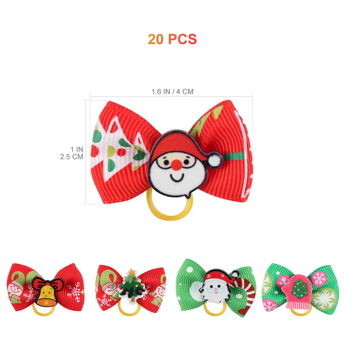 20Pcs Pet Bowknot Hair Rings Christmas Hair Ties Dog Ponytail Holders Stylish Pet Supplies Gift Accessory Dog Ponytail Holder
20Pcs Pet Bowknot Hair Rings Christmas Hair Ties Dog Ponytail Holders Stylish Pet Supplies Gift Accessory Dog Ponytail Holder