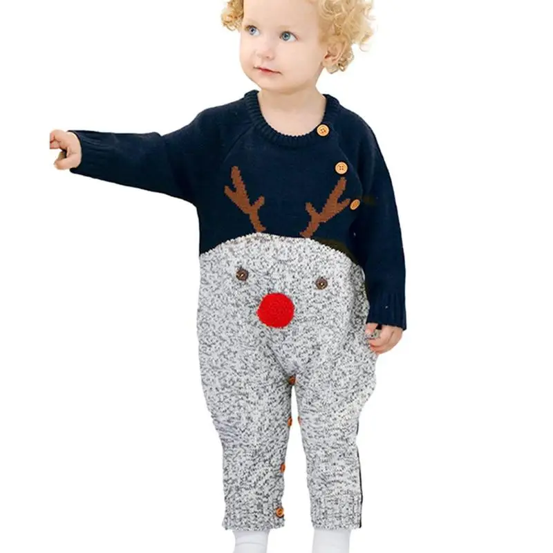 Baby Reindeer Outfit Baby Boy Christmas Outfit Knitted Cartoon Sweater Jumpsuit With Reindeer Design Warm Comfortable For Winter
Baby Reindeer Outfit Baby Boy Christmas Outfit Knitted Cartoon Sweater Jumpsuit With Reindeer Design Warm Comfortable For Winter