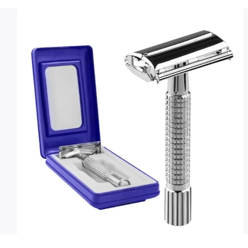 Classic 2 In 1 Men Classic Manual Double-Edged Razor Hair Removal Blade Beard Trimmer Shaver with Travel Mirror Case NJ-997
Classic 2 In 1 Men Classic Manual Double-Edged Razor Hair Removal Blade Beard Trimmer Shaver with Travel Mirror Case NJ-997