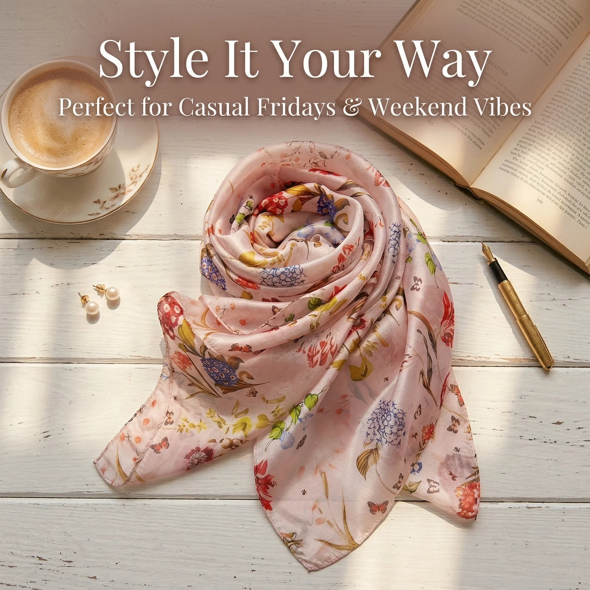 Lightweight Large 100% Mulberry Silk Scarf for Women Oblong Shawl Neck Scarf Beach Wrap Headscarf Gift Pack Pink floral print
Lightweight Large 100% Mulberry Silk Scarf for Women Oblong Shawl Neck Scarf Beach Wrap Headscarf Gift Pack Pink floral print