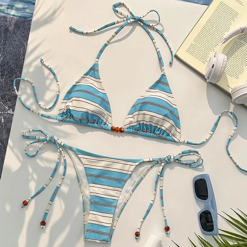 Women's Sexy Push-Up Two-Piece Swimsuit 2026 Bathing Suit Micro Beachwear Stripe Bikini Set Swimwear Trendy Bikini Two-piece
Women's Sexy Push-Up Two-Piece Swimsuit 2026 Bathing Suit Micro Beachwear Stripe Bikini Set Swimwear Trendy Bikini Two-piece