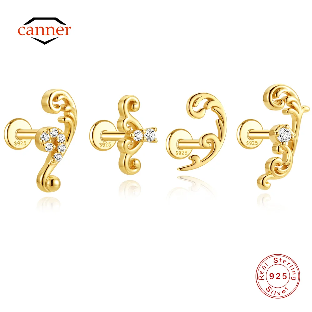 CANNER 1PC 925 Sterling Silver Flower Bud Wave Branches Flat Back Thread Piercing Earring Women Shiny Lotus Flower Earring Gift
CANNER 1PC 925 Sterling Silver Flower Bud Wave Branches Flat Back Thread Piercing Earring Women Shiny Lotus Flower Earring Gift