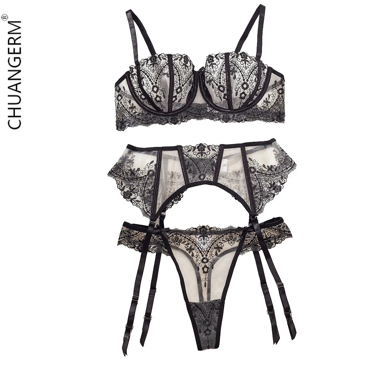 CHUANGERM Sexy Ligeries See-through Mesh Onlyfans Body Suit Floral Embroidery Women Underwear Set Lingerie Female Erotic for you
CHUANGERM Sexy Ligeries See-through Mesh Onlyfans Body Suit Floral Embroidery Women Underwear Set Lingerie Female Erotic for you