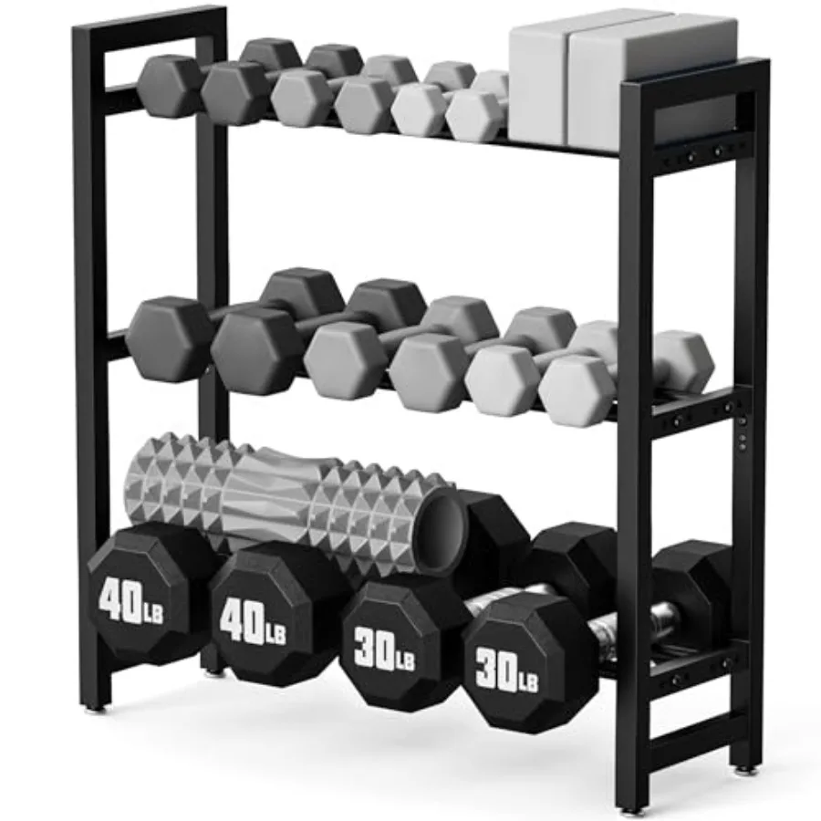 3 Tier Adjustable Dumbbell Rack - Heavy-Duty 450LB Capacity Weight Storage Stand for Dumbbells Space-Saving Weight Rack Home Gy
3 Tier Adjustable Dumbbell Rack - Heavy-Duty 450LB Capacity Weight Storage Stand for Dumbbells Space-Saving Weight Rack Home Gy