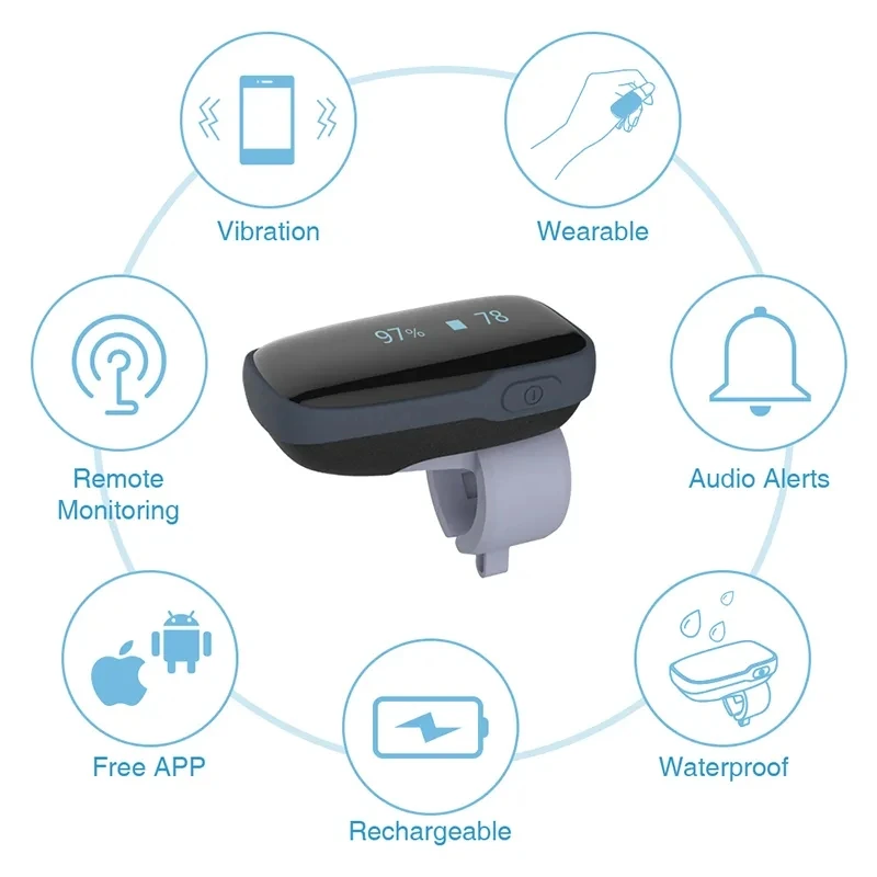 Bluetooth Fingertip Sleep Oximeter Anti Snoring Blood Oxygen Saturation Detector Continuous Monitoring Automatic Alarm
Bluetooth Fingertip Sleep Oximeter Anti Snoring Blood Oxygen Saturation Detector Continuous Monitoring Automatic Alarm