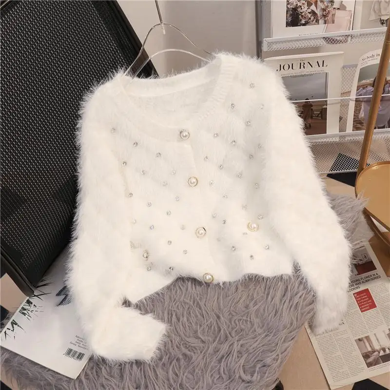 2024 Autumn Winter Women's New O-neck Knitted Coats Female Short Sweater Jackets Ladies Loose Casual Cardigan Overcoats Z408
2024 Autumn Winter Women's New O-neck Knitted Coats Female Short Sweater Jackets Ladies Loose Casual Cardigan Overcoats Z408